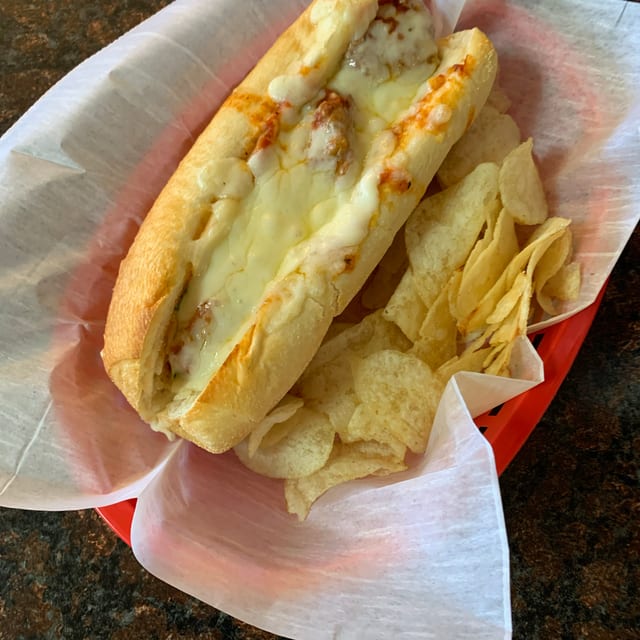 Meatball Parmigiana.